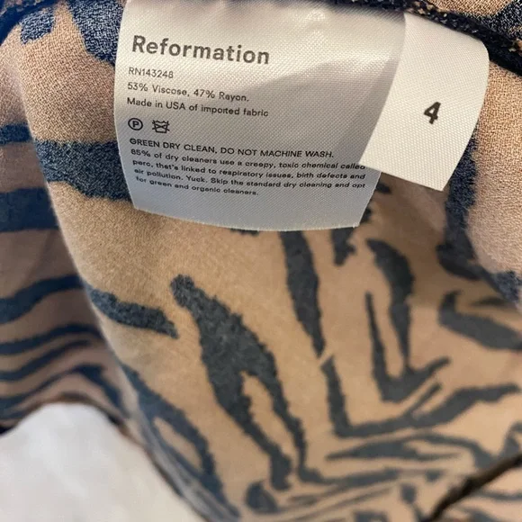 Reformation Black and Tan Midi Dress - Picture 4 of 5